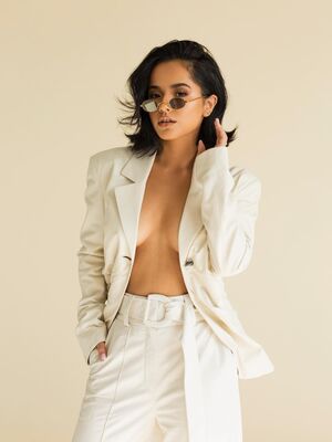 American singer and actress Becky G sexy and braless for Paper magazine - January 2019